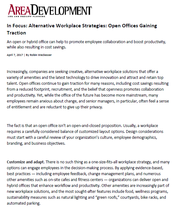 Area Development - a3 Workplace Strategies